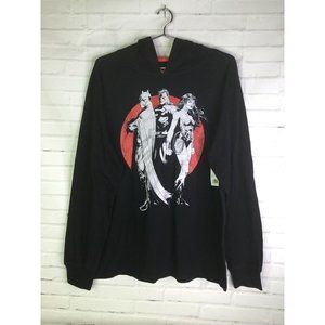 DC Comics Justice League Graphic Print Hooded Long Sleeve Shirt Men's Size M
